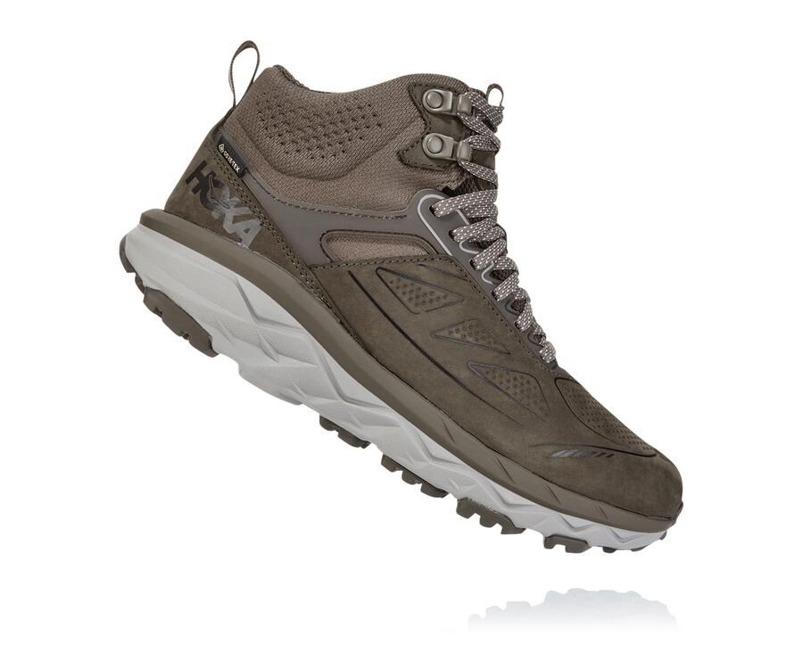 Hoka One One Wandelschoenen Dames - Challenger Mid Gore-Tex - Bruin - UQ6045793